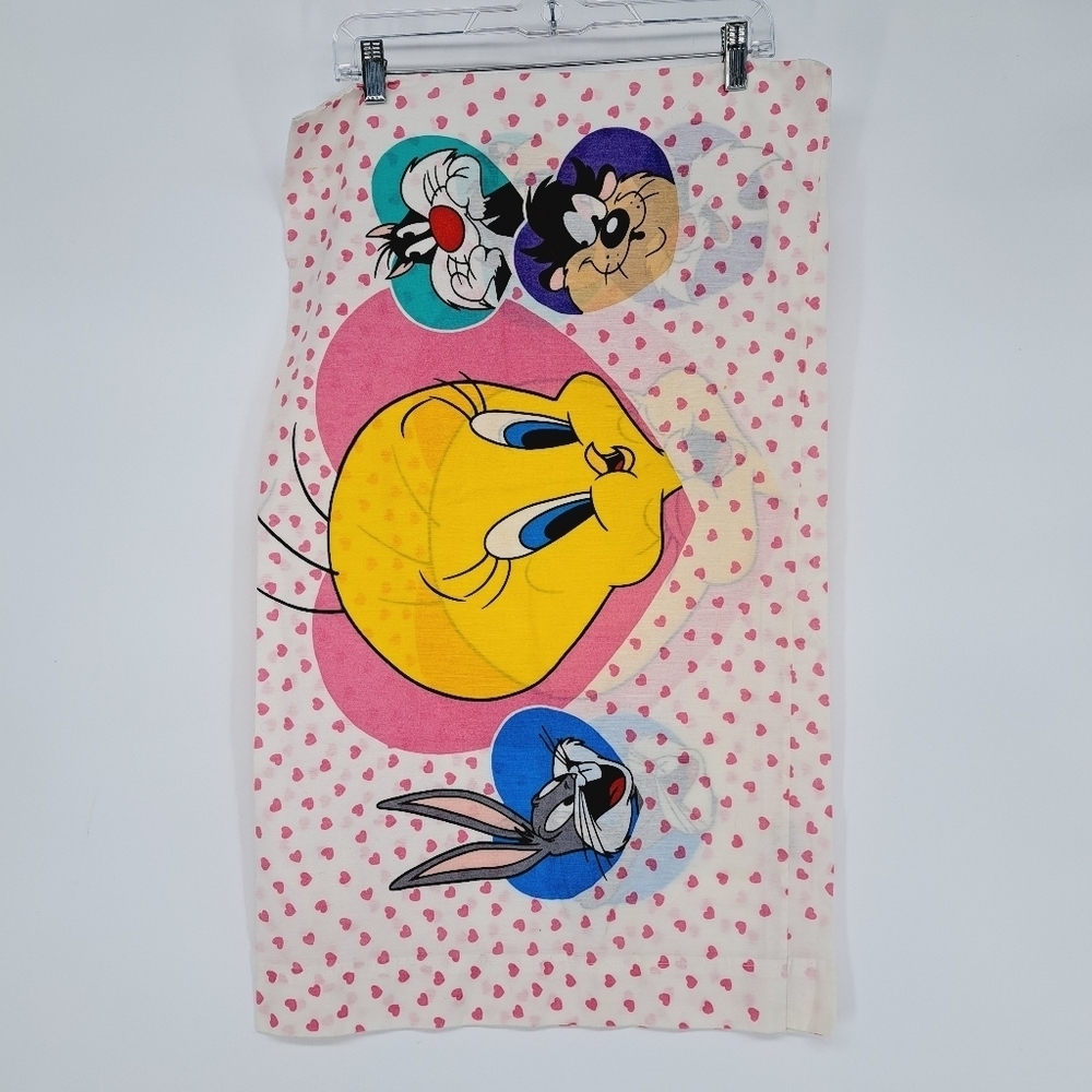 Vintage 1994 Looney‎ Toons Pink Heart Standard Pillow Case